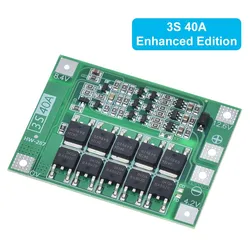 Enhanced Li - ion Battery Charger Protection Board with Balancing Function, 40A/60A for 11.1V to 16.8V Systems (3S 40A Enhance)