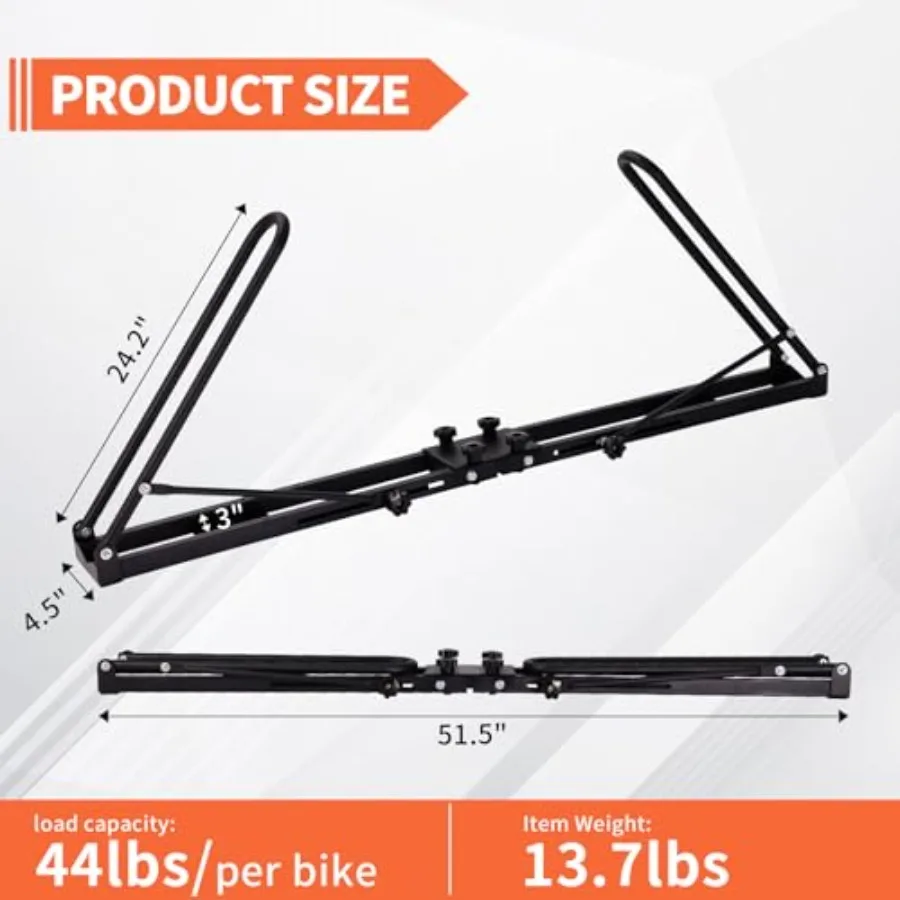 Foldable Upright Roof Bike Rack Mount for Car SUV with Two Arms 1Bike Rooftop Carrier Designed for Easy Installation on Removab 3