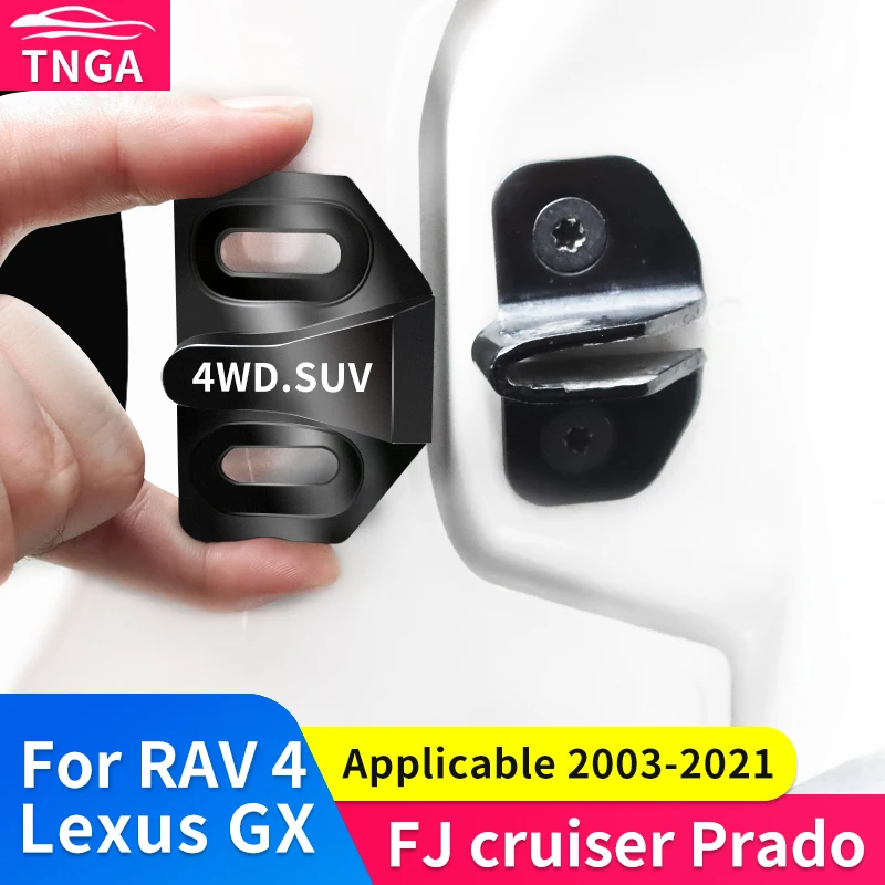 Car Door Lock Damper Car Door Lock Knob Car Door Lock Pins Car Door Lock Cover Car Door Lock Stickers Car Interior Accessories For Toyota Prado 150 RAV4 Tailgate Lock Cruiser FJ Lexus GX Luggage Lock Rear Door Shockproof Anti-Abnormal Sound Accessories