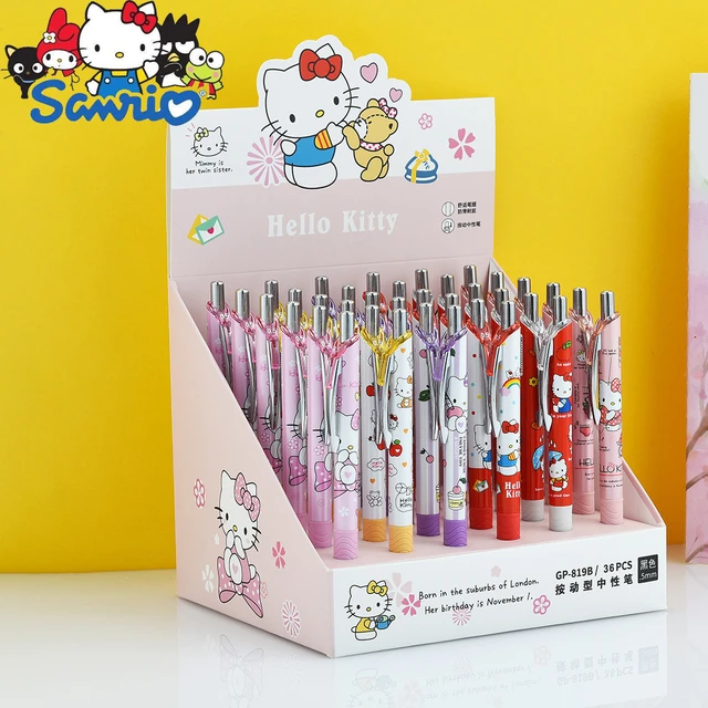 School Office Supplies Stationery  Hello Kitty Pens Wholesale - Sanrio  Neutral Pens - Aliexpress