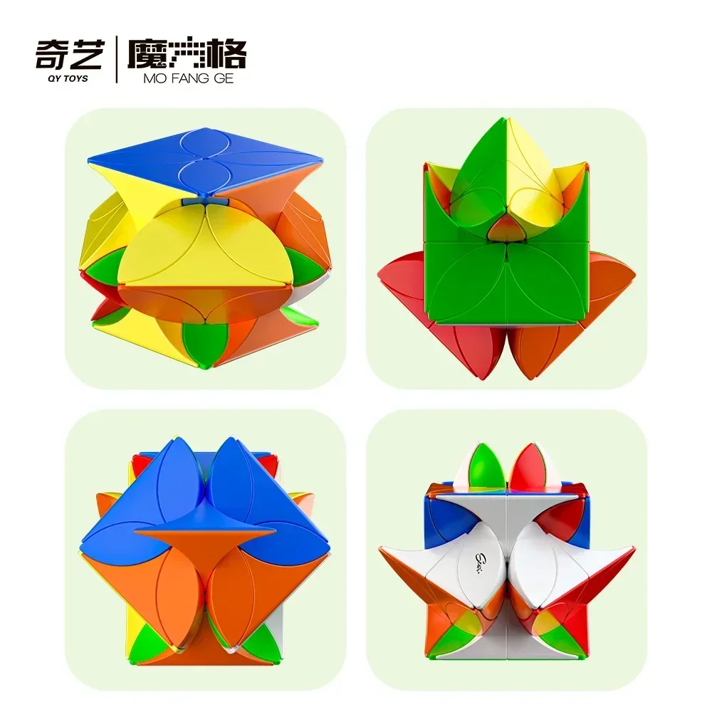 [Picube] QiYi Clover Four Leaf Speed Magico Cubo Professional Magic Cube Puzzle Educational Toys for Kids Fidget Toy Puzzles 6