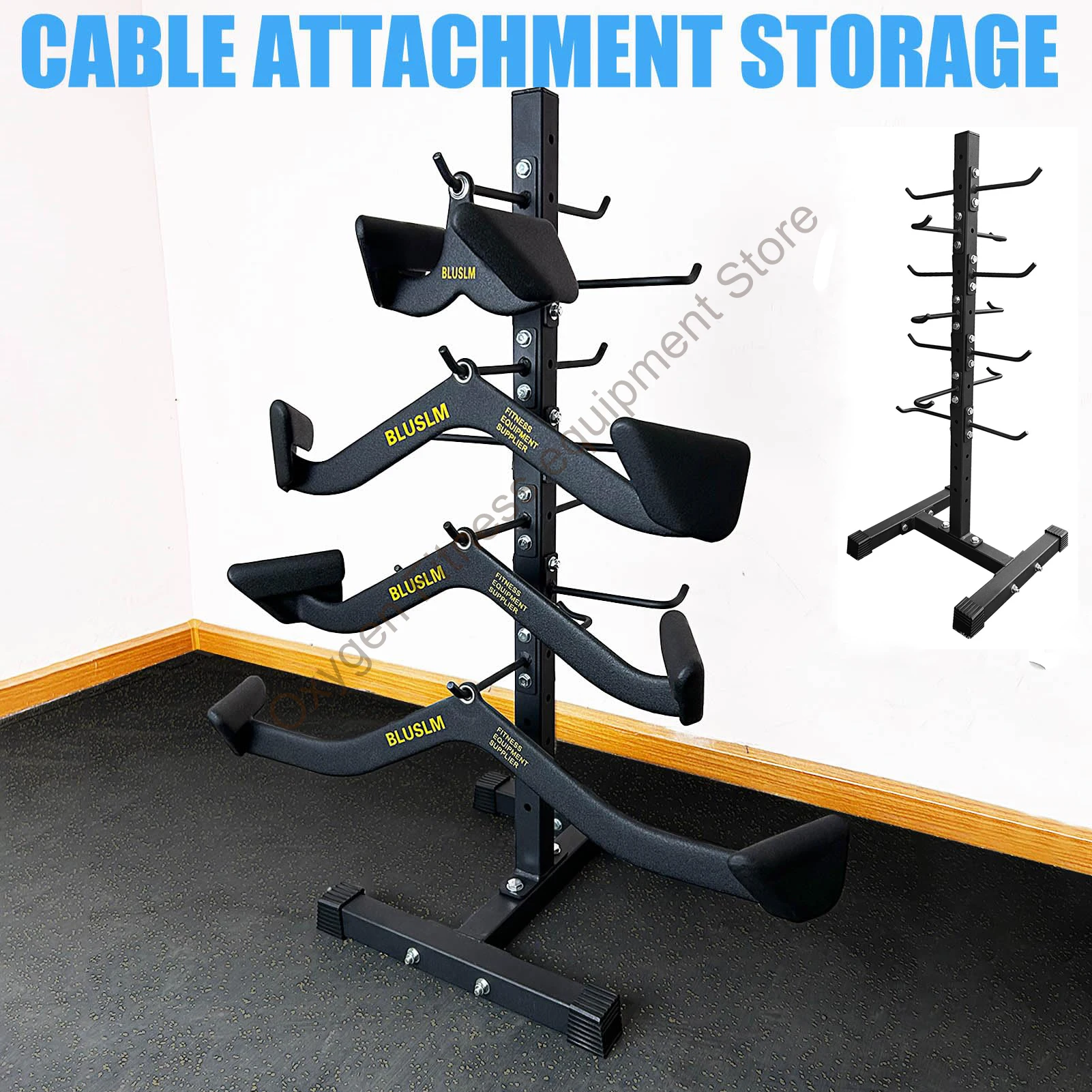 Home Gym Fitness Grip Equipment Storage Rack Space Saving Holder  Wall/Vertical Multifunctional Sports Facilities Place Stand