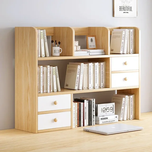 현대 미니멀리스트 스타일의 책 상 선반
