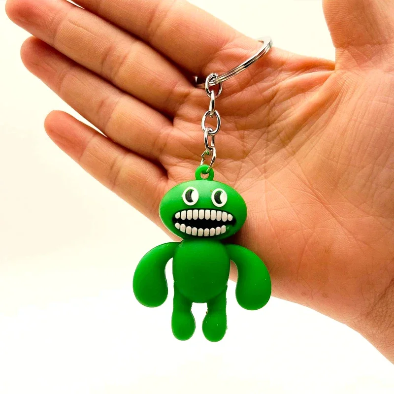 Wholesale Anime Game Character Rainbow Friends Keychain Jellyfish Pendant Blue Monster Funny Gifts Man for Christmas Accessories