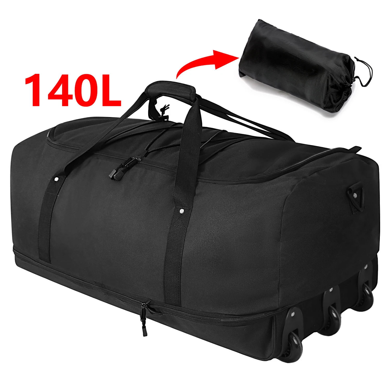 140L Folding Travel Bag 600D Waterproof Oxford Large Capacity Men