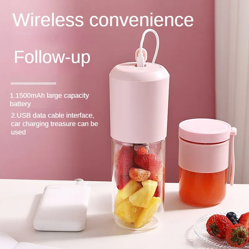 Blender Portable Travel Blender Mixer Cup with Cup USB Charging Mini Wireless Juicers  Fruit Milkshake Quick Bestaid Juice Maker 72w multi usb charger hub dual quick charge 3 0 usb port with qi wireless charger fast charging station for iphone 11 xiaomi