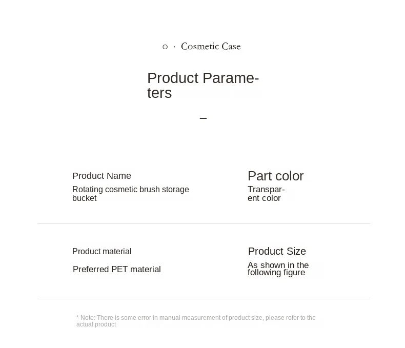 1Pc Cosmetics Storage Box, 360° Rotating Cosmetics Storage Box, Umbrella Design Acrylic Makeup Organizer, Light Luxury Desktop