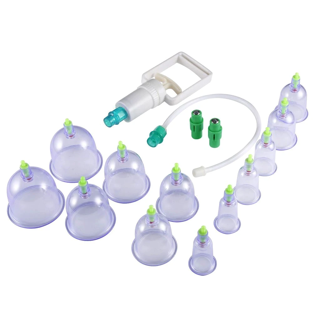 12/24 Cans Cups Chinese Vacuum Cupping Kit Pull Out Vacuum Apparatus Therapy Relax Massager Curve Suction Pumps 5