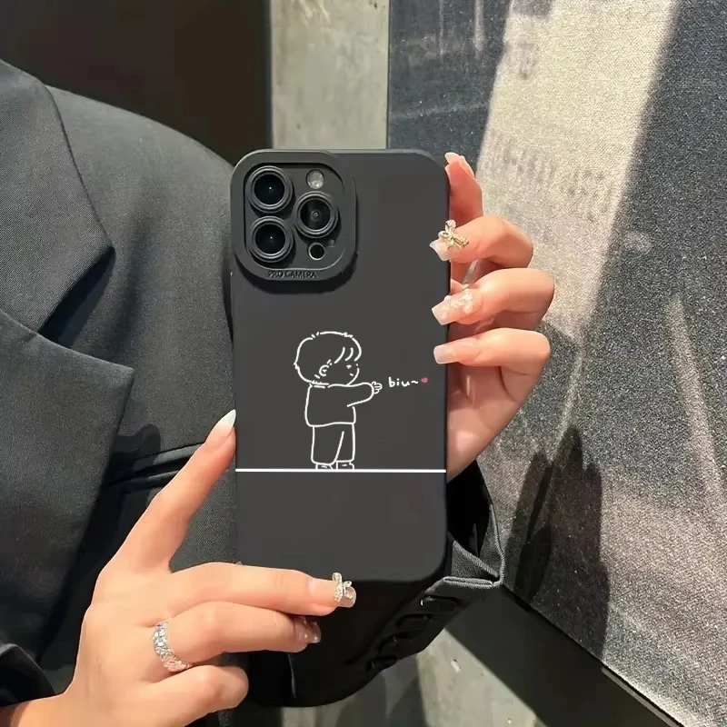 Adorable Silicone Phone Case with Matching Couple Design