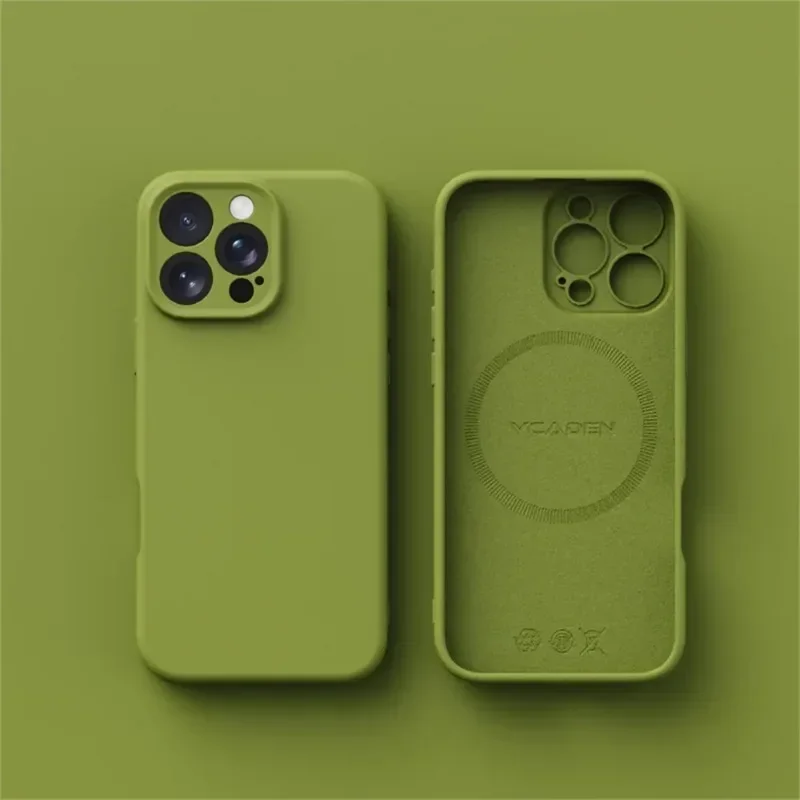 Premium Liquid Silicone Phone Case with MagSafe Compatibility - Smooth Wireless Charging Protective Cover