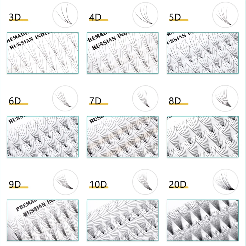 12lines Premade Volume Fans 3D/4D/5D/6D/7D/8D/9D/10D/20D Eyelashes Short Stem Lash Pro made Mink Eyelash Extensions Supplies eyelash extensions fake eyelashes eyelash extension eyelash extension lashes false eyelashes