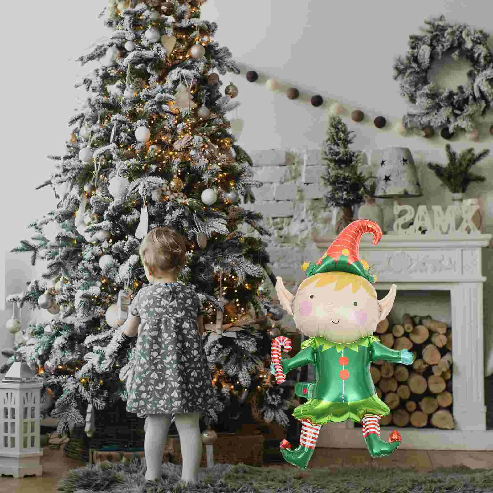 

Christmas Elf Balloons Aluminum Foil Balloons Home Party Christmas Decorations New Year Eve Navidad Party Supplies