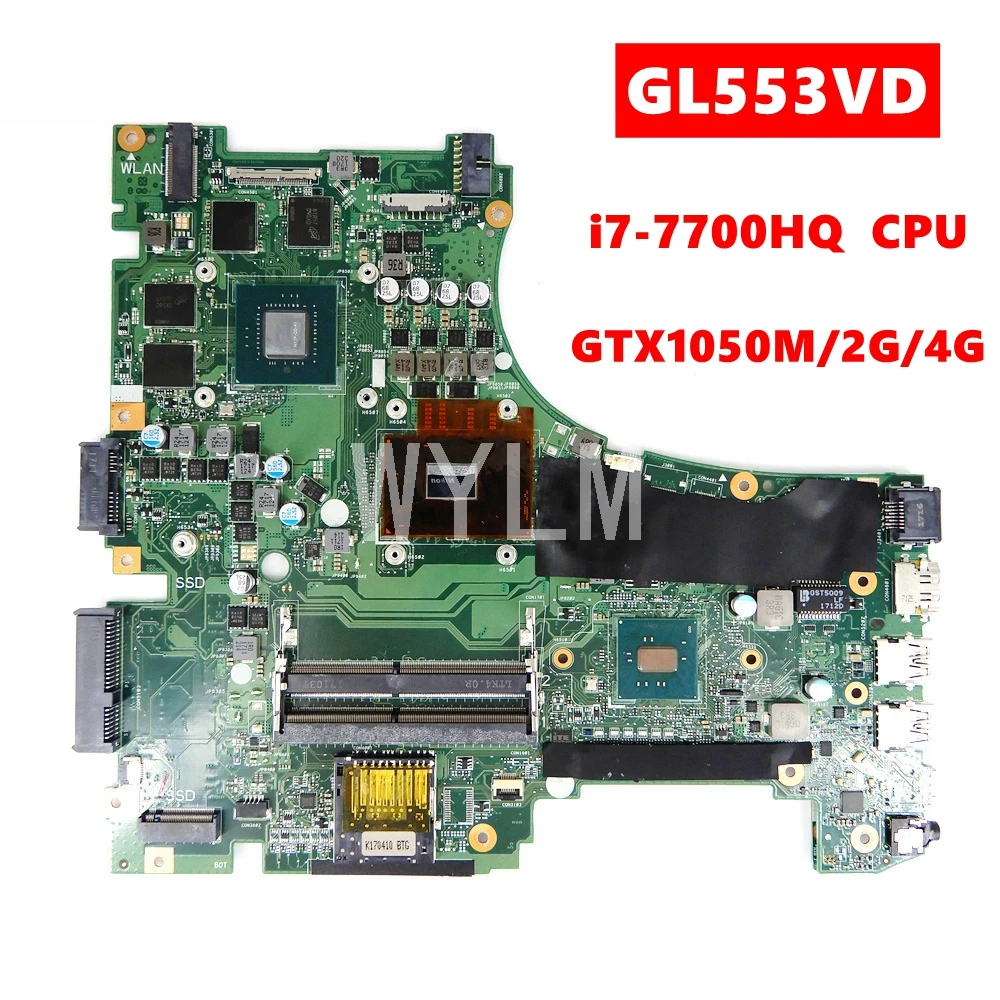 Rog Gl553vd I77700hq Cpu Gtx1050/2g/4g Mainboard For Asus Gl553v