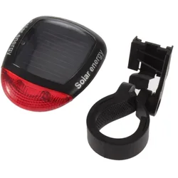 Solar - Powered LED Bicycle Taillight - Enhanced Safety Rear Light (Red)