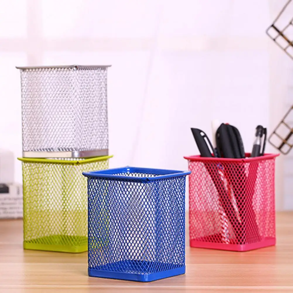 

Great Pencil Container Long Lasting Wrought Iron Pen Holder Desktop Pencil Sharpener Holder Tools for Home Pen Pot