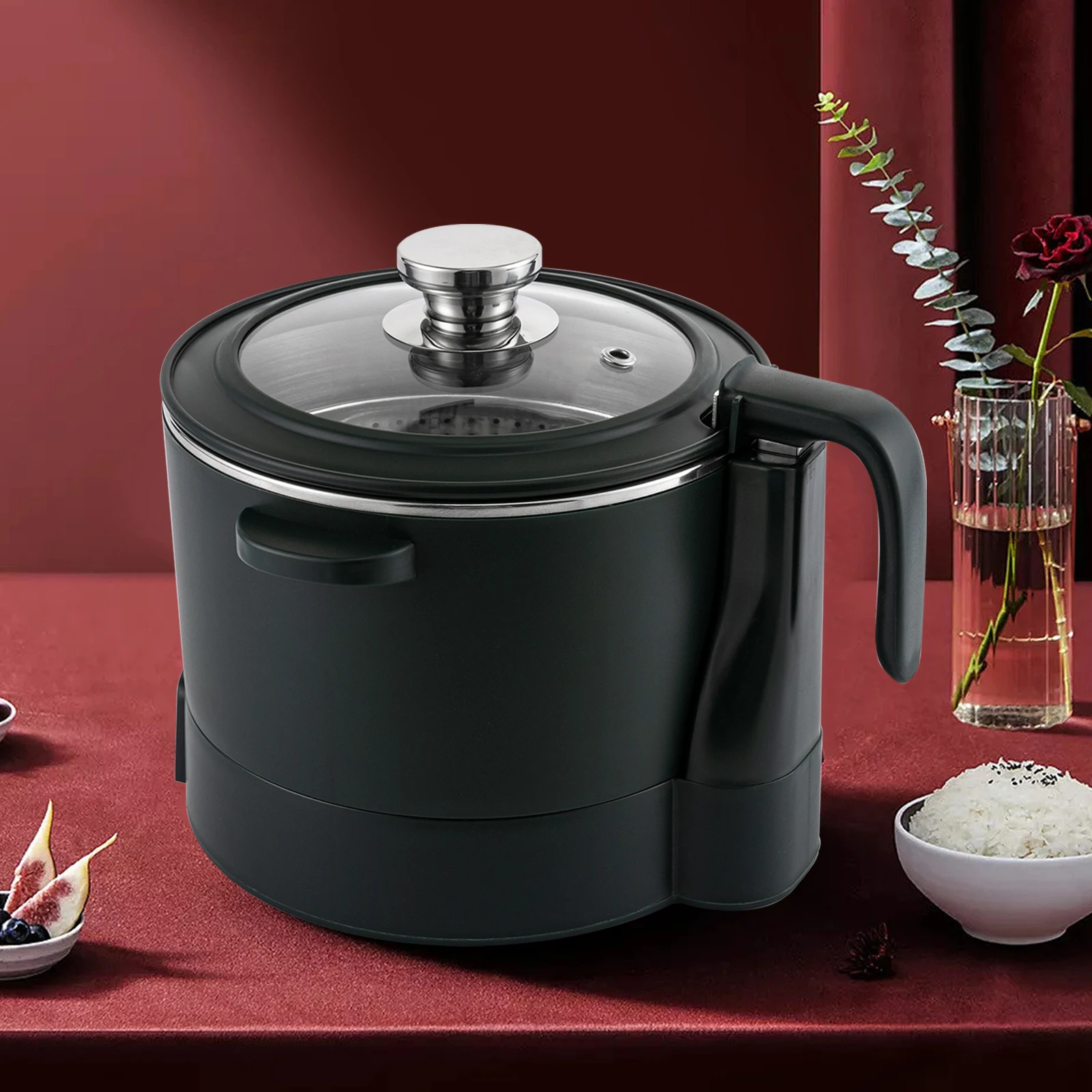 1500W Smart Lifting Electric Hot Pot 3.2Qt Multifunctional Cooker 3 in1 Shabu Shabu Hot Pot Portable Travel Cooker