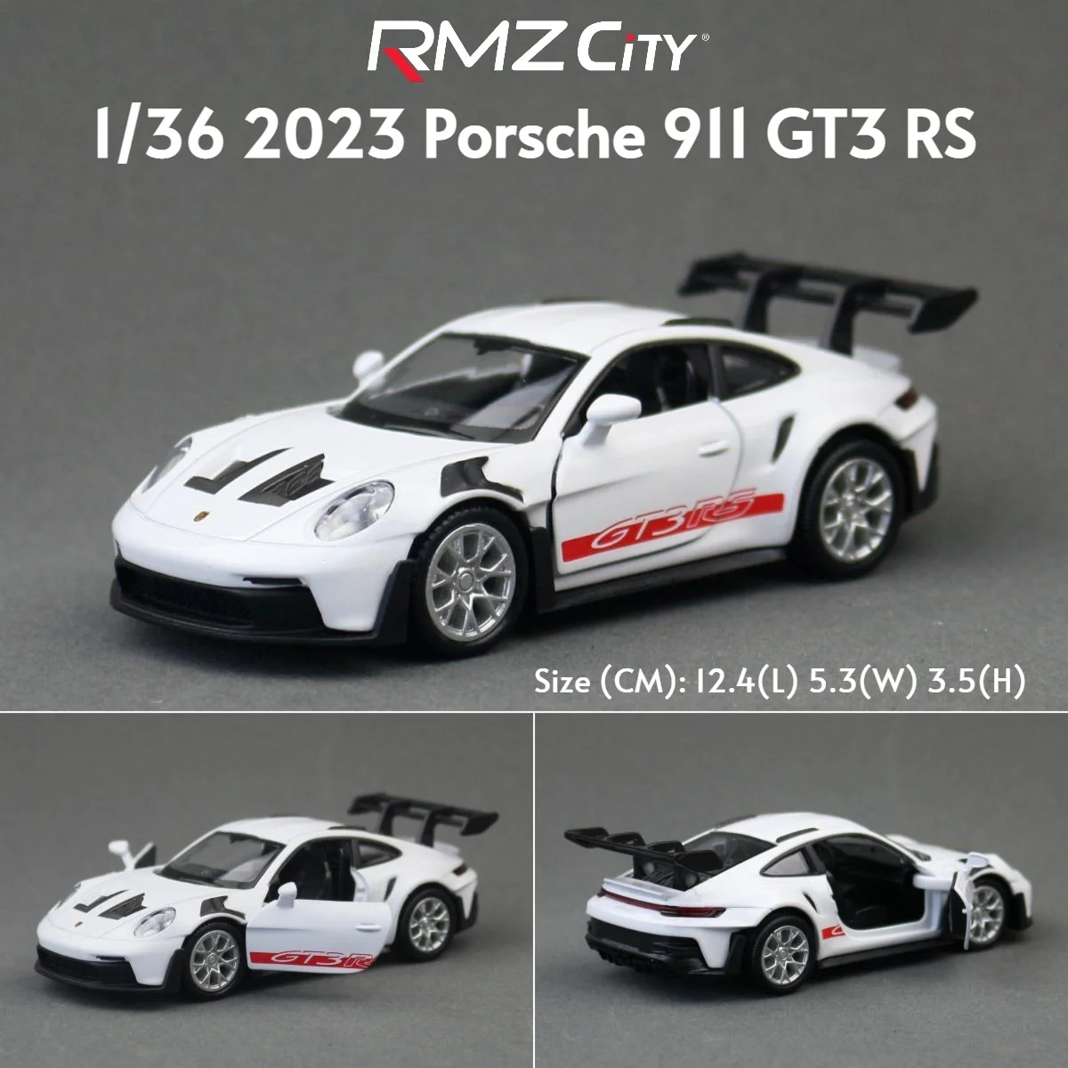 마케다 5인치 1:36 다이캐스트 모델 자동차 포르쉐 911 GT3 RS 스포츠카