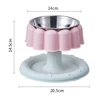 1pc Elevated Bowl for Protecting Cervical Spine  Can be knocked over  Removable  Easy to Clean  For Cats  Essential Pet Item 3