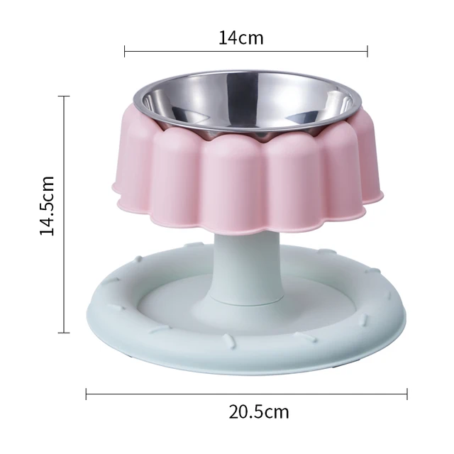 1pc Elevated Bowl for Protecting Cervical Spine  Can be knocked over  Removable  Easy to Clean  For Cats  Essential Pet Item 3