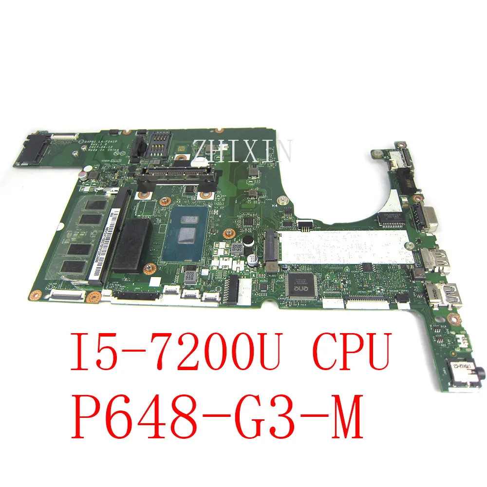 

yourui For Acer TravelMate P648 P648-G3-M Laptop Motherboard with I5-7200U CPU 4GB RAM LA-F241P NBVG411002 Mainboard full test