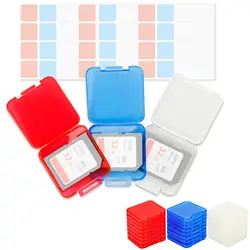 Multi - Color Clear Plastic SD Card Storage Case - 24 Pack (For 24 SD Cards)
