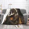 Genshin Impact Zhongli Blanket Flannel Textile Decor Anime Game Cartoon Portable Super Soft Throw Blanket for Home Car Quilt 2