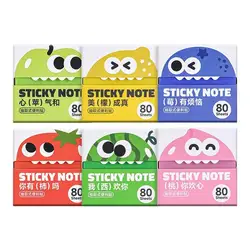 Set of 6 Colorful Transparent Reusable Sticky Notes with Dispenser for Planning and Organization (6pcs set)