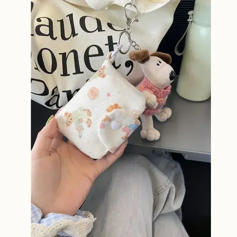 Card holder Coin purse Coin wallet 1 Piece Cute Cartoon Coin Purse Card Bag for Student Kawaii Animal Bear Wallet Card Bag Sweet Portable Mini Clutch for Girl