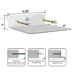Acrylic Multifunctional Portable Wall Shelf Display Stand for Electronics and Accessories (Lvory)