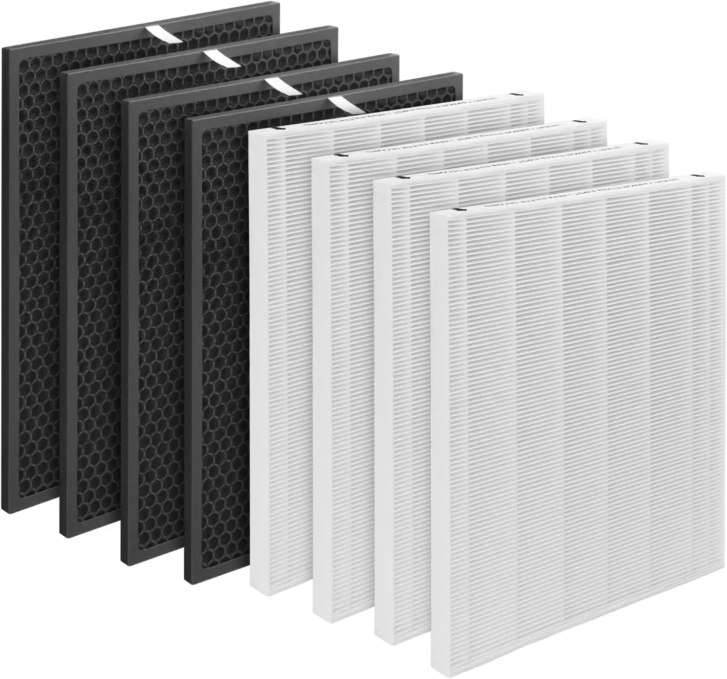 

True HEPA Replacement Filter H Compatible with Winix 5500-2 Purifier and Models AM80, 4-Set Include 4×True HEPA Filters + 4×Ac