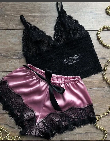 

Sexy Lingerie European And American Pajamas Lace Pajamas Underwear Nightdress Sexy Nightdress