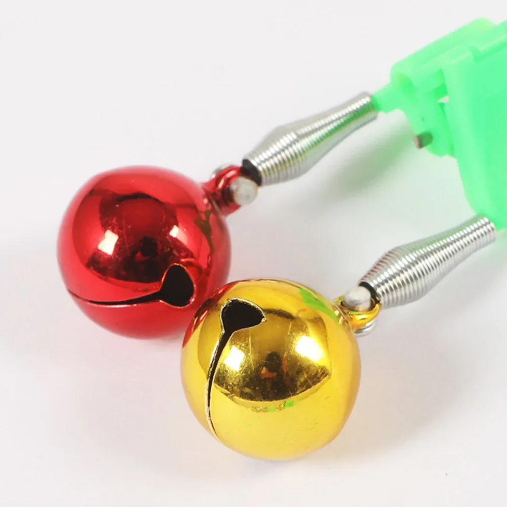 Stainless Steel Screw Rotating Bell, Spring Plastic Clip Fishing Bell Fishing Alarm Double Crisp Sound Ringing Bell Fisherma