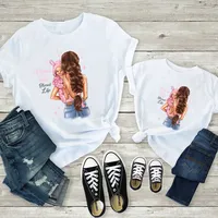 Cute Mother Kids Family Matching Outfits Summer Mother Daughter Matching Clothes Mom Baby Girl Clothes 1