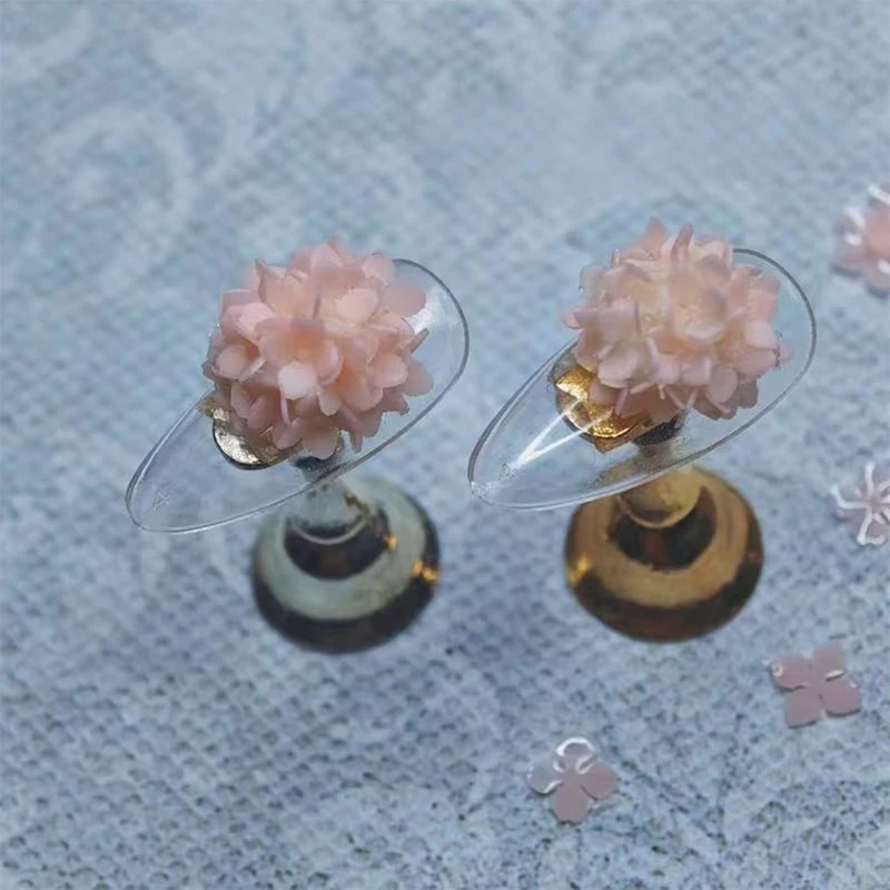 Moule 3D haute transparence pour sculpture d'ongles, conception DIY, plaques de tamponnage souples en silicone en forme de pétale, outils de décoration pour manucure, Hortensia 1