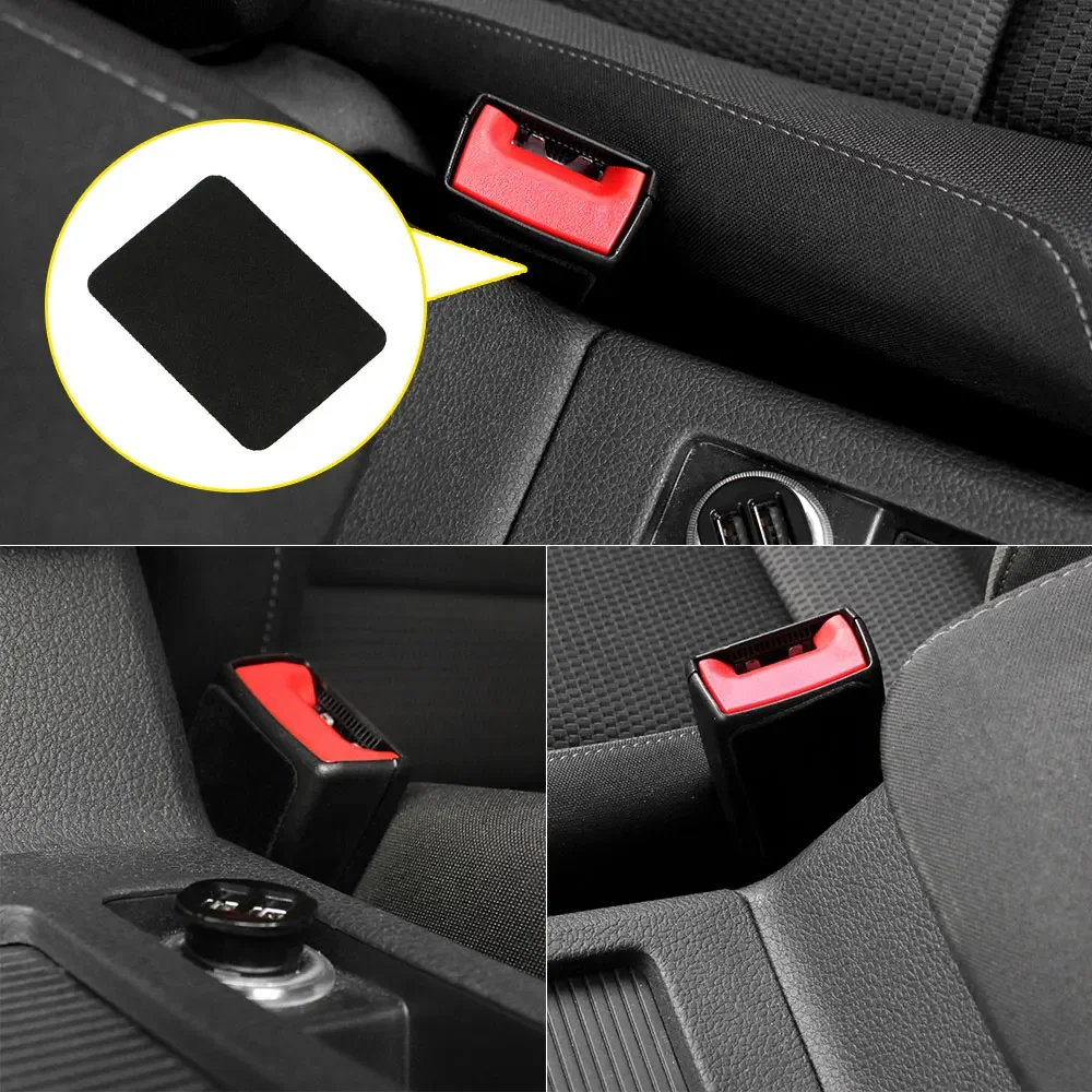 Car Safety Belt Buckle Anti-collision Sticker Cover Pads Anti Noise Lock Clip Protector 2Pcs Interior Accessories