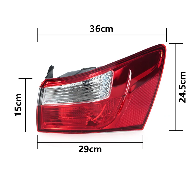 Left Driver Side Inner Tail Light Compatible With 12-17 Kia Rio Standard Sedan Capa Certified - View #11