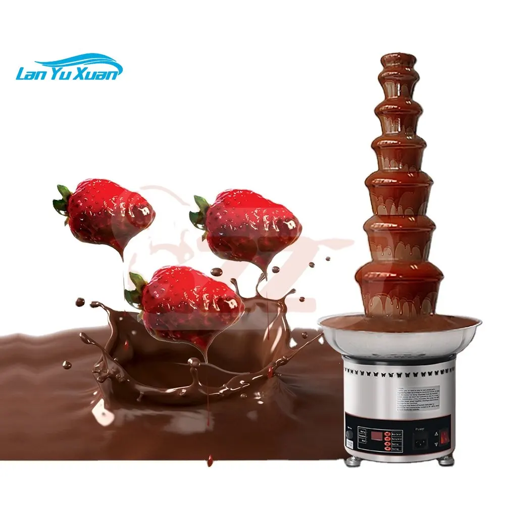 110V 220V 7 Floors Commerical and Home Used 3-7 Layers Chocolate Waterfall Fountain Machine Chocolate Fondue Machine