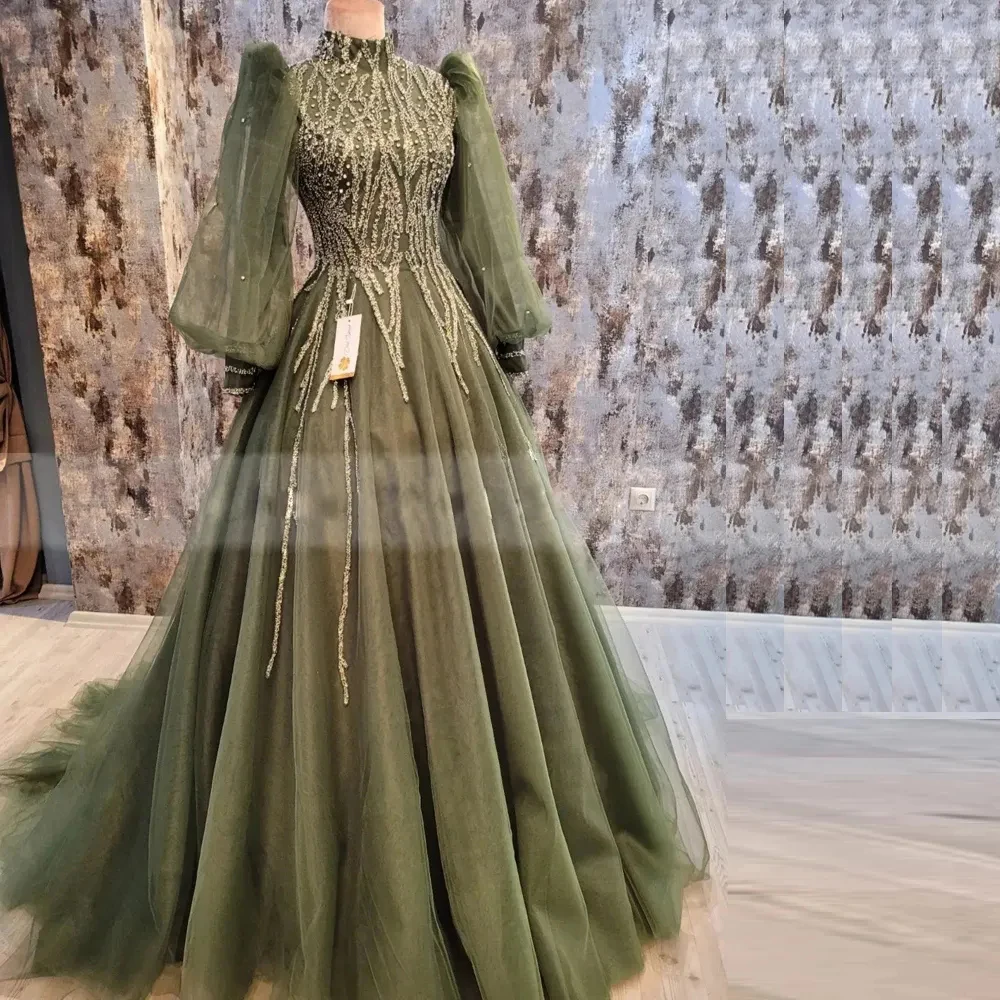 2023 зеленая Женская Стандартная Кружевная аппликация, женское официальное пляжное платье, шикарное платье
