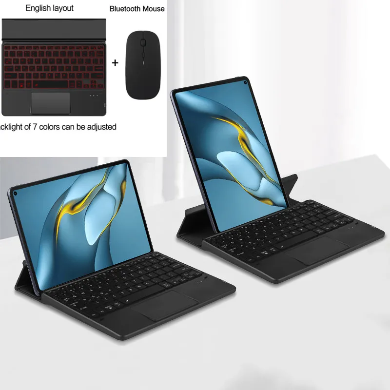 

Универсальная клавиатура с подсветкой тачпада для Samsung Galaxy Tab A7 10,4 SM-T500 T505 S6 Lite P610 P615, чехол-подставка для клавиатуры планшета
