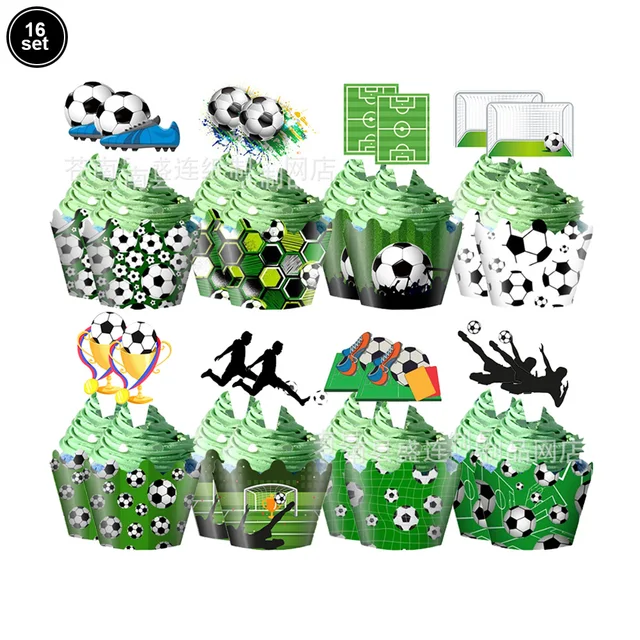 Décoration De Gâteau De Football Pour Garçon, Joueurs De Terrain De Football, Trophée, Décoration De Cupcake, Sport Pour Enfants, Décoration De Gâteau De Fête D'anniversaire Pour Garçon