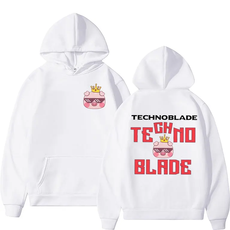 Promotion Technoblade Merch Cute Pig Print Hoodies High Quality Cotton Sweatshirt Men Women Fashion Casual Street Sweatshirts |