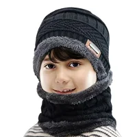 Boys Winter Hats and Scarves Set Boys Girls Add Thick Hats and Necklaces In Autumn Cute Baby Hats for Children Ages3-8Years 1