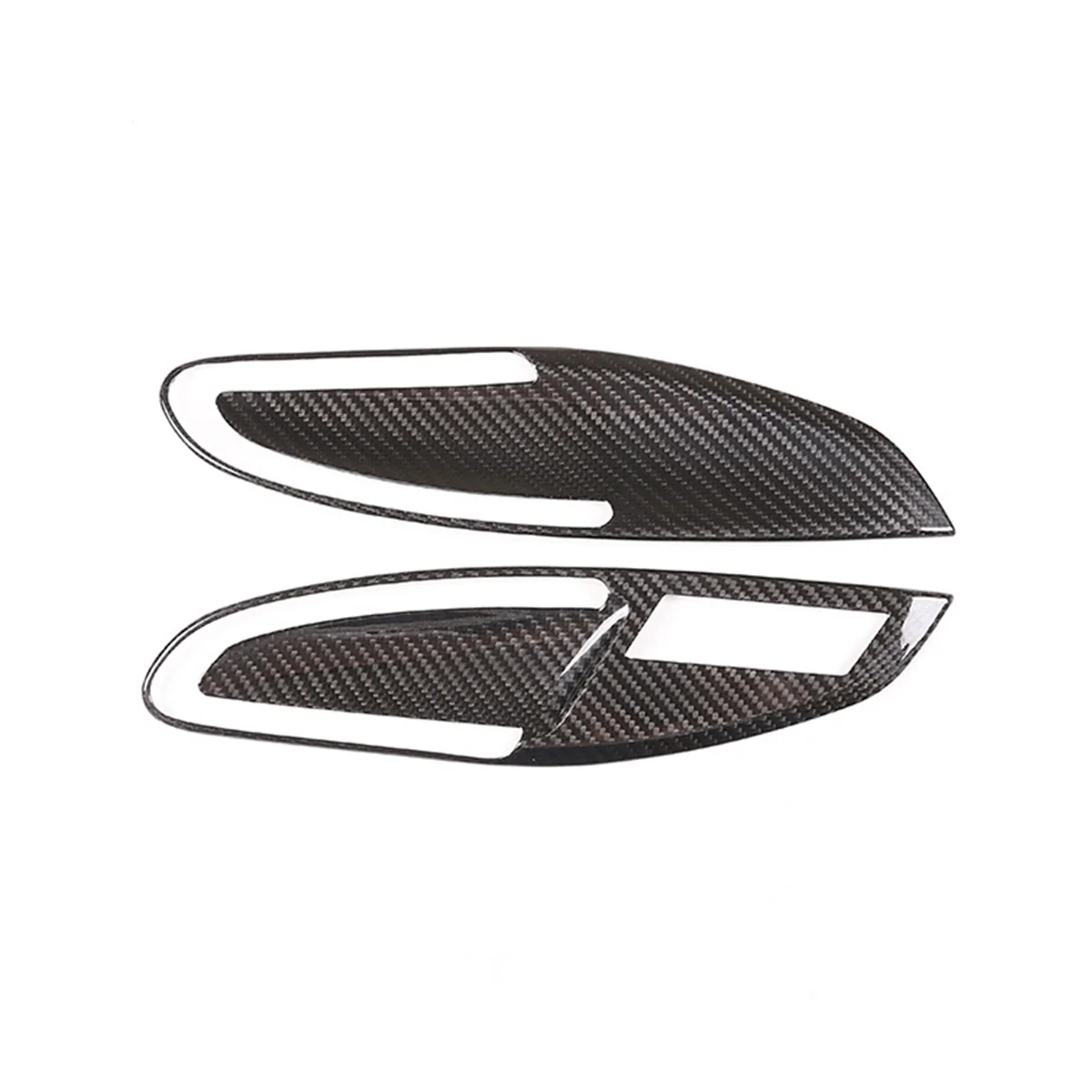 

For Porsche 911 718 2012-2018 Dry Carbon Fiber Inner Door Handle Bowl Cover Trim Sticker Decoration Car Accessories
