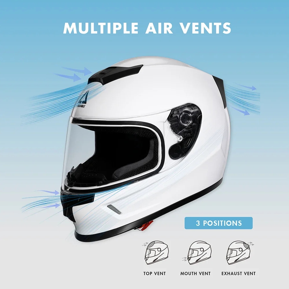 Children Motorcycle Helmets Full Face Youth Helmet Lightweight with 2 Clear Visors For DOT Approved TRIANGLE Y002