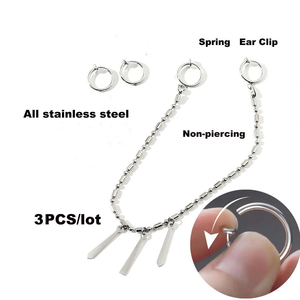 3PCs/lot Gothic Anime Miyamura Izumi Earring Fake Lip Piercing