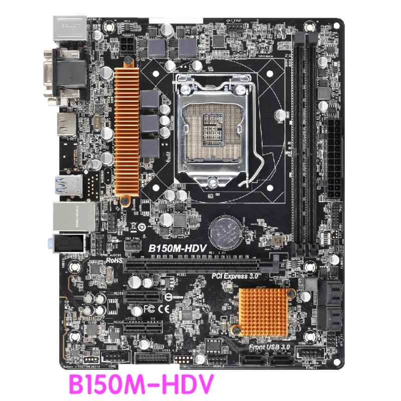 Adatto Per Scheda Madre Asrock B150M-Hdv B150M Lga 1151 Scheda Madre Ddr4 Testata Al 100% Ok Completamente Funzionante
