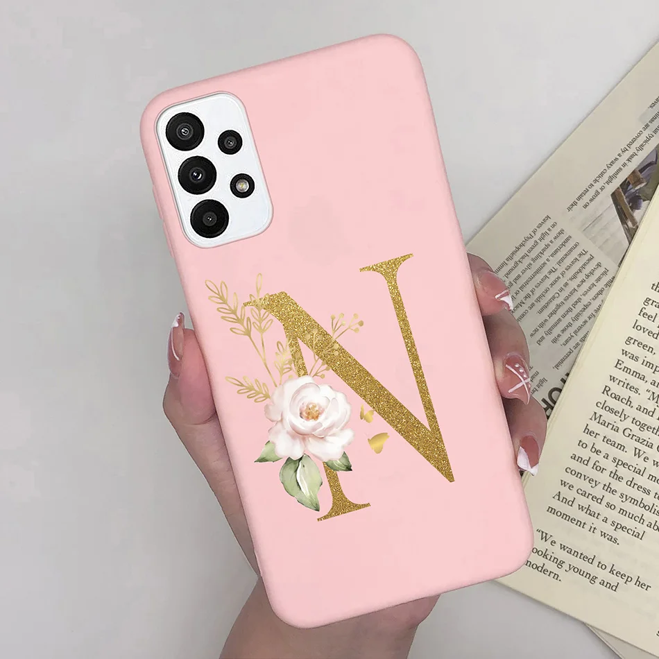 Stylish Alphabet Silicone Back Cover