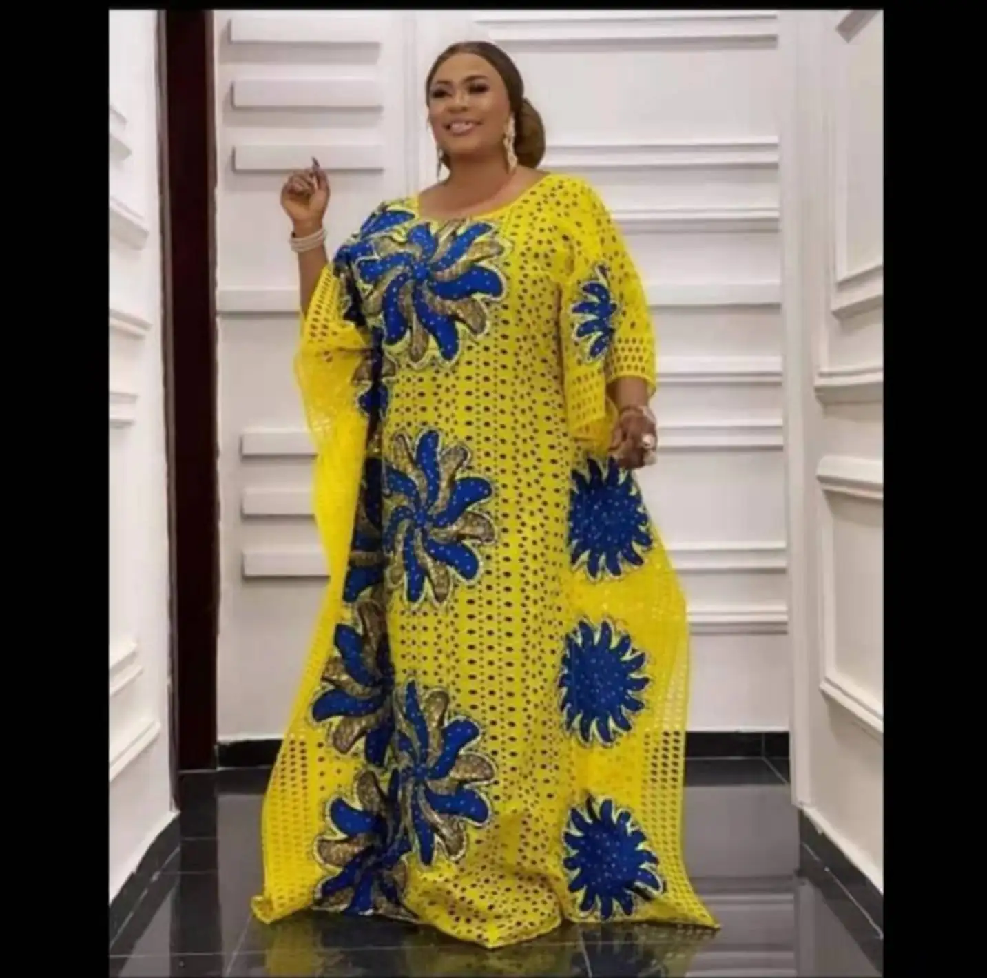 African Dresses for Women Latest African Clothes Dashiki Lace Grand Boubou Robe Africaine Femme Bazin Riche Party Nigerian Dress