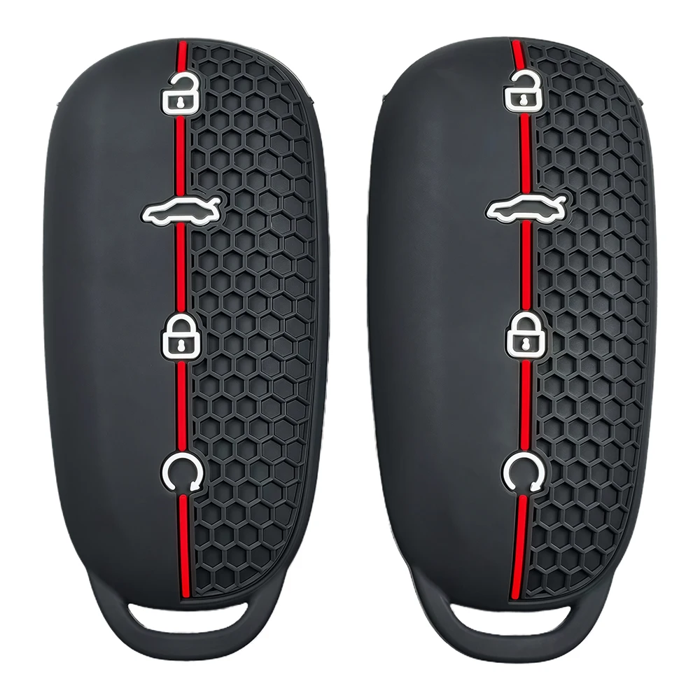 Silicone Car Key Protection Case with Keychain and Holder