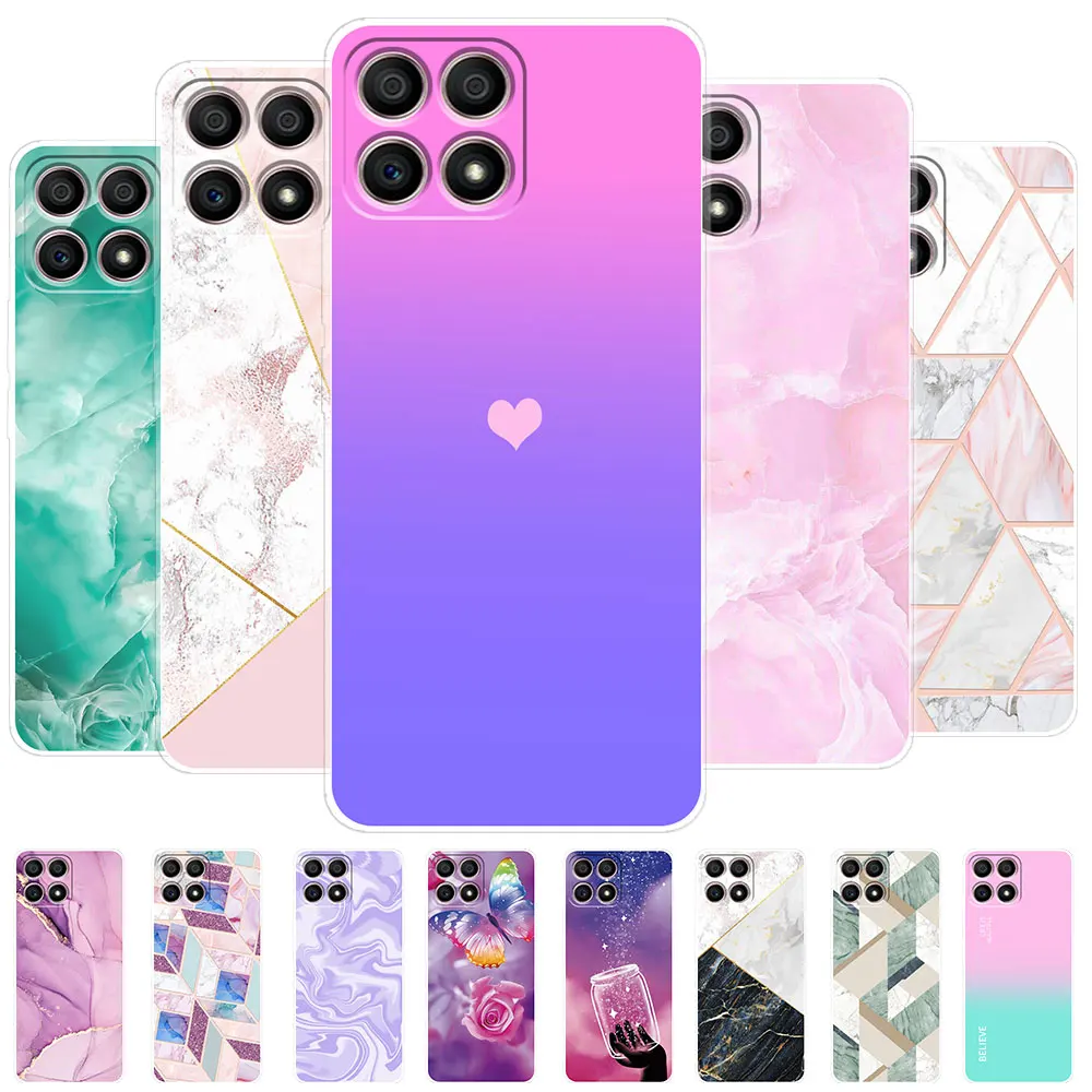 Per Honor X6 Case 2022 Marble Soft Tpu Custodia In Silicone Per Honor X6 Vne-Lx1 Fundas Cover Fundas Bumper Per Huawei Honor X6 Custodie